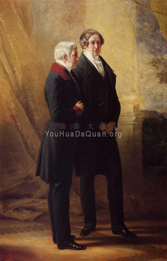 Arthur Wellesley 1st Duke of Wellington with Sir Robert Peel - 弗朗兹·夏维尔·温特哈特